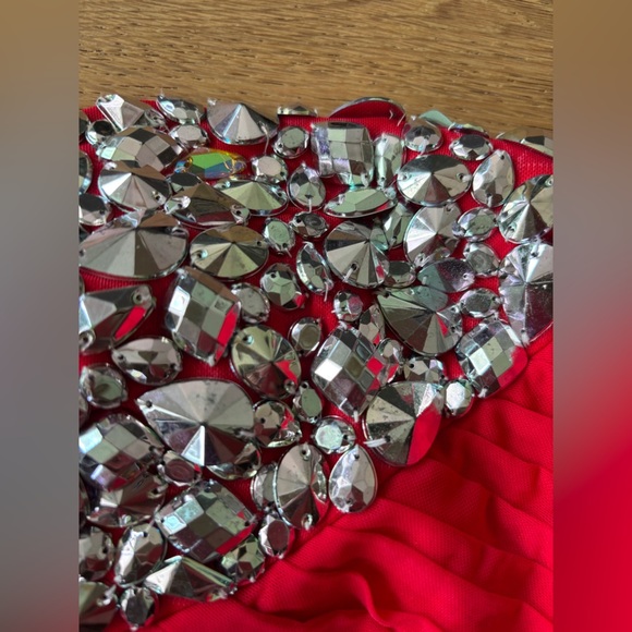 Jovani one shoulder formal mini dress 10 - Picture 6 of 8